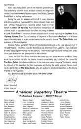 The Onion Cellar Program - American Repertory Theater