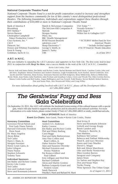 Porgy and Bess Program [pdf] - American Repertory Theater