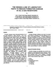 the design & use of laboratory tests to reduce formation damage in ...
