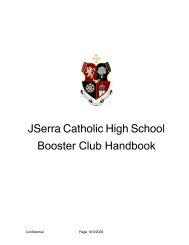 Booster Club Handbook - JSerra Catholic High School