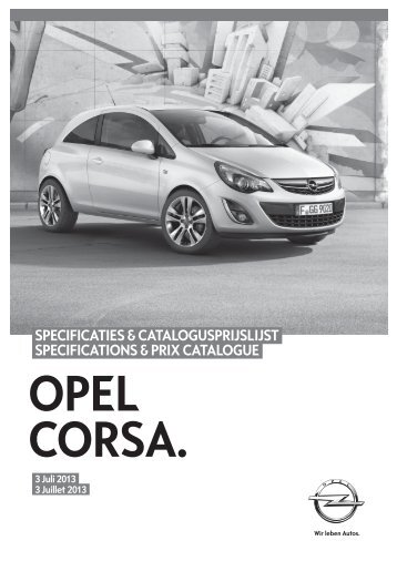 Prijslijst - Opel