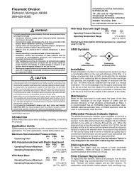 Pneumatic Division Richland, Michigan 49083 269 ... - Watts Fluid Air