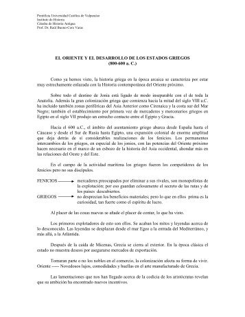 EL ORIENTE Y EL DESARROLLO DE LOS ... - Historia Antigua