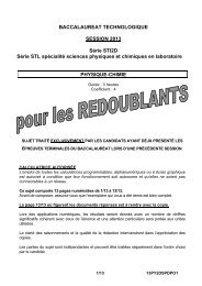 Physique-Chimie redoublants