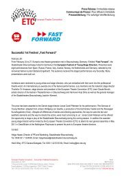 Fast Forward-press release - European Theatre Convention