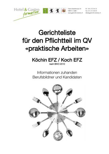 Liste der Pflichgerichte QV 2013 - Hotel Gastro Formation, SG AR AI ...