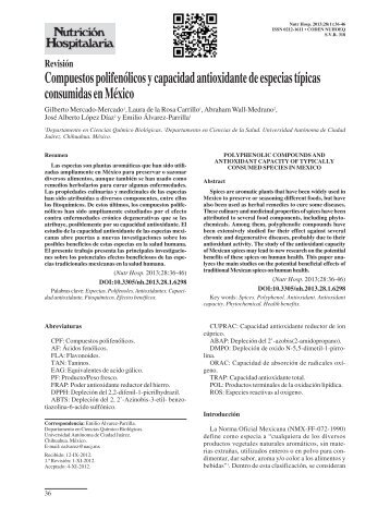 Compuestos polifenÃ³licos y capacidad antioxidante de especias ...