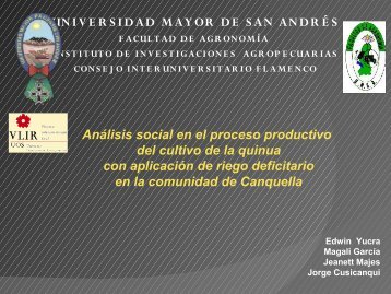 Edwin Yucra (Universidad Mayor de Los Andes, Bolivia) - cazalac