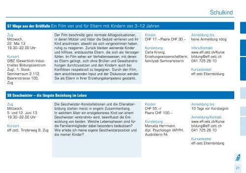 Elternbildung - Frauenzentrale Zug