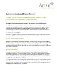 Business Continuity and Disaster Recovery - Arise Virtual Solutions