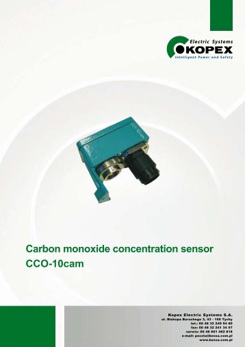 Carbon monoxide concentration sensor CCO-10cam