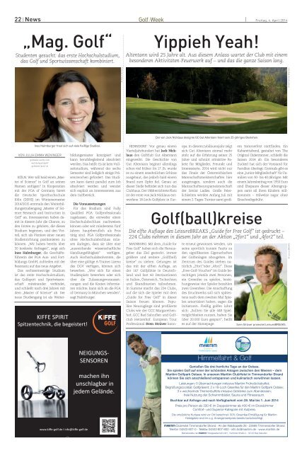 GOLF WEEK GOES SWITZERLAND