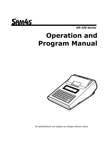 Sam4s Er-230 Pc Software Download
