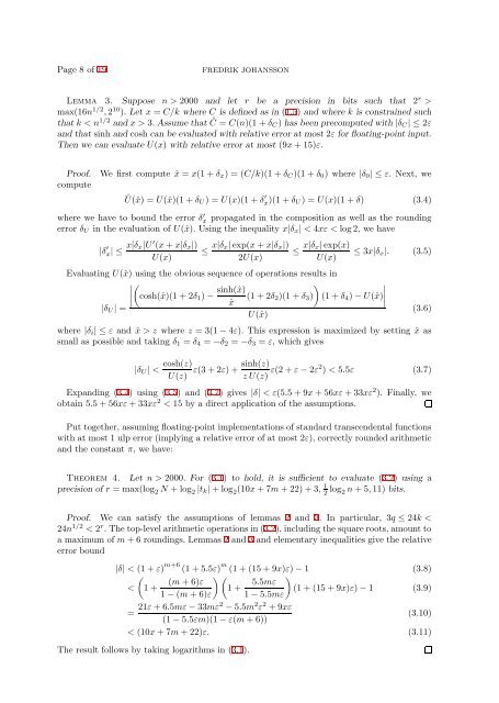 Efficient implementation of the Hardy-Ramanujan ... - William Stein