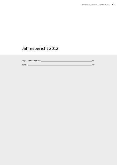 Jahresbericht 2012 - Stadtsparkasse DÃ¼sseldorf