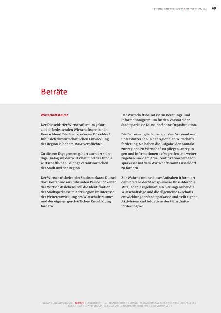 Jahresbericht 2012 - Stadtsparkasse DÃ¼sseldorf