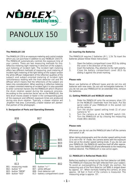 PANOLUX 150 - KAMERA WERK DRESDEN GmbH
