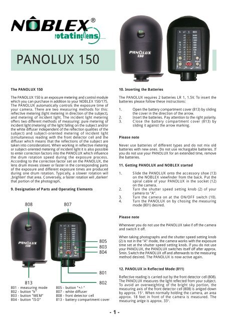 PANOLUX 150 - KAMERA WERK DRESDEN GmbH