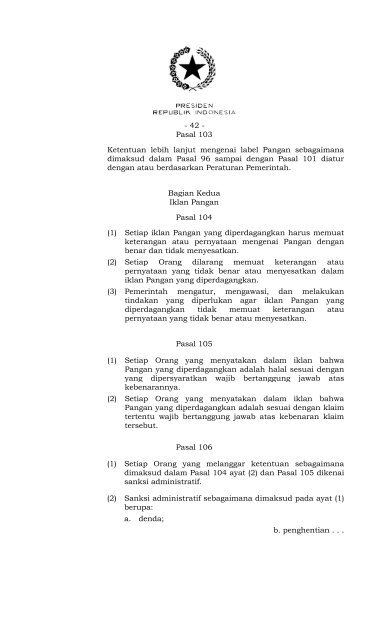 undang-undang republik indonesia nomor 18 tahun 2012 tentang ...