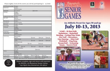 the Senior Games! - City of Bremerton