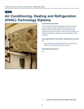 Air Conditioning, Heating and Refrigeration (HVAC) Technology ...