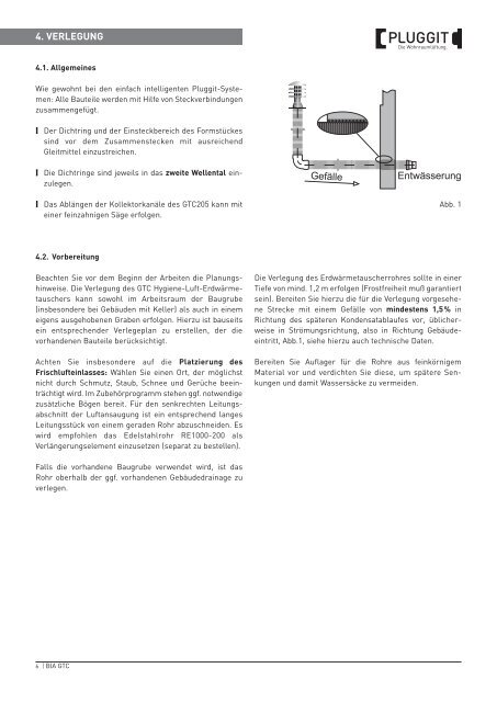 BIA- Betriebs und Installationsanleitung Hygiene Luft ... - Pluggit