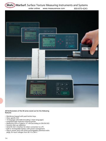 MarSurf. Surface Texture Measuring Instruments and Systems
