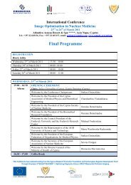 Final Programme - Cyprus Association of Medical Physics and ...