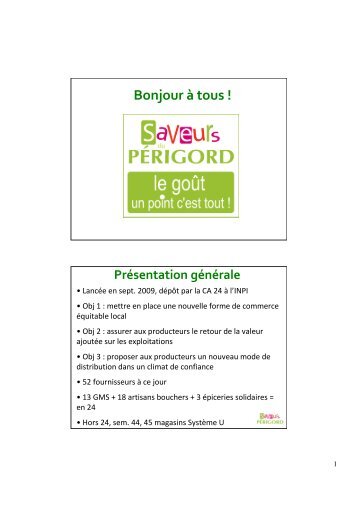 la marque collective : Saveurs du PÃ©rigord - Chambre d'Agriculture ...