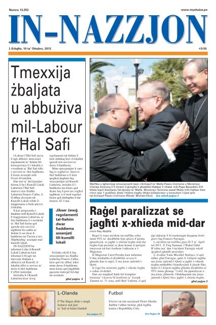 Tmexxija ]baljata u abbu]iva mil-Labour f'{al Safi - MaltaRightNow.com