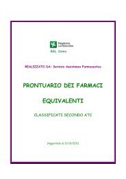 PRONTUARIO DEI FARMACI EQUIVALENTI - Asl Como