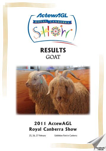 GOAT RESULTS - Royal National Capital Agricultural Society