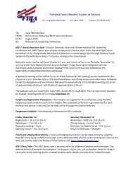 August Adviser Memo - NFLC - Nebraska FBLA