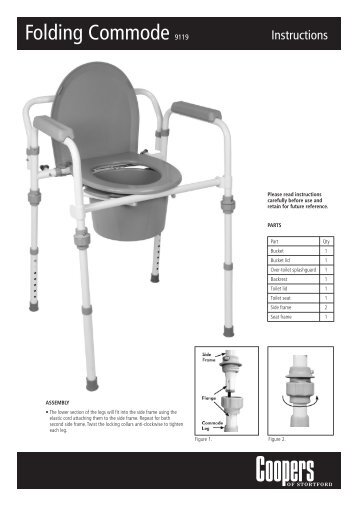Download PDF instructions for Deluxe Folding Commode