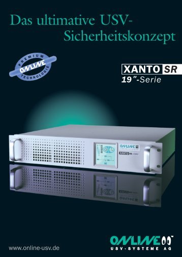 Datenblatt XANTO SR-Serie - Online USV Systeme
