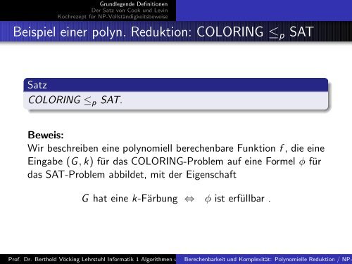 NP-VollstÃ¤ndigkeit & Satz von Cook und Levin