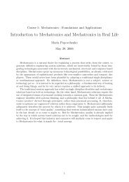 Introduction to Mechatronics and Mechatronics in Real Life