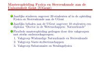 Masteropleiding Fysica en Sterrenkunde aan de Universiteit Gent ...