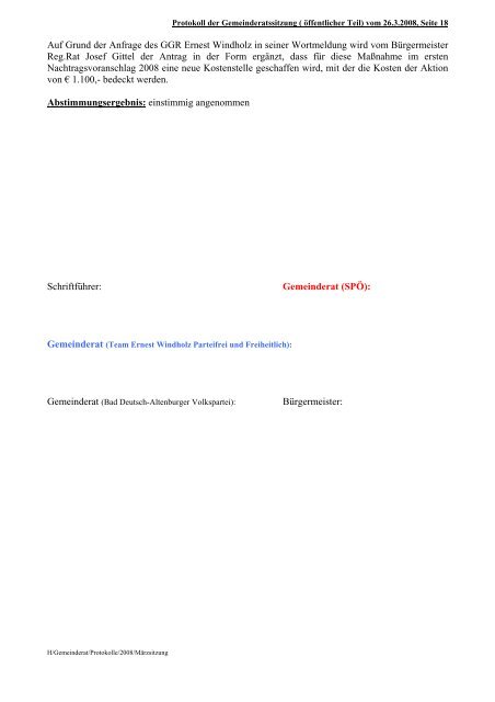 Gemeinderatssitzung 26.03.2008 (130 KB) - .PDF - Marktgemeinde ...