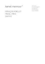 download PDF - Galerie Kamel Mennour