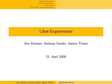 Libet-Experimente