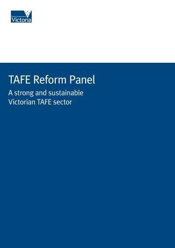 TAFE Reform Panel - Department of Education and Early Childhood ...