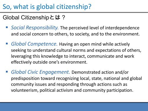 Global Citizenship