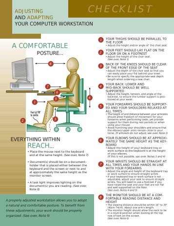 Adjusting and Adapting Your Workstation Checklist