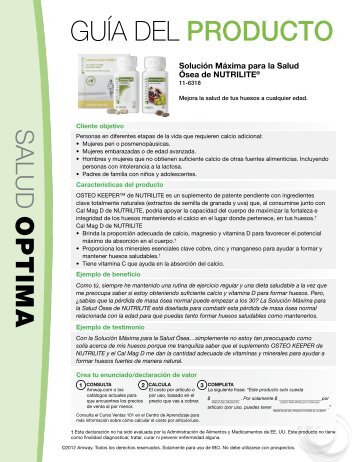 GUÃA DEL PRODUCTO - Amway