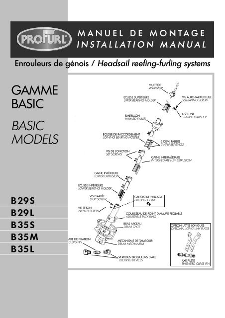 Enrouleurs de gÃ©nois / Headsail reefing-furling systems - Profurl