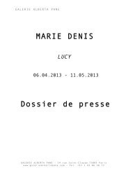 Marie Denis __ Dossier de Presse-1-1 - Galerie Alberta Pane