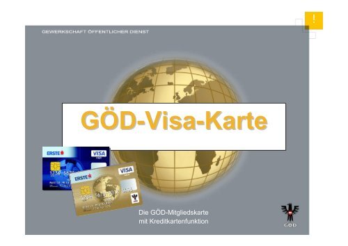 GÖD Mitgliedskarte mit VISA Kreditkarten-Funktion