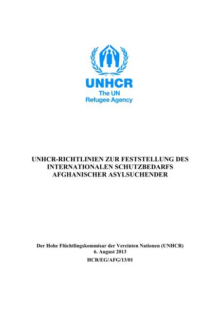 UNHCR Afghanistan Richtlinien 2013 dt final draft_SA 2122013