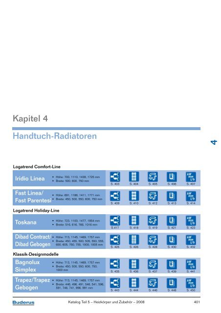 Nutzungshinweise Katalog Teil 5 – Heizkörper und ... - Buderus